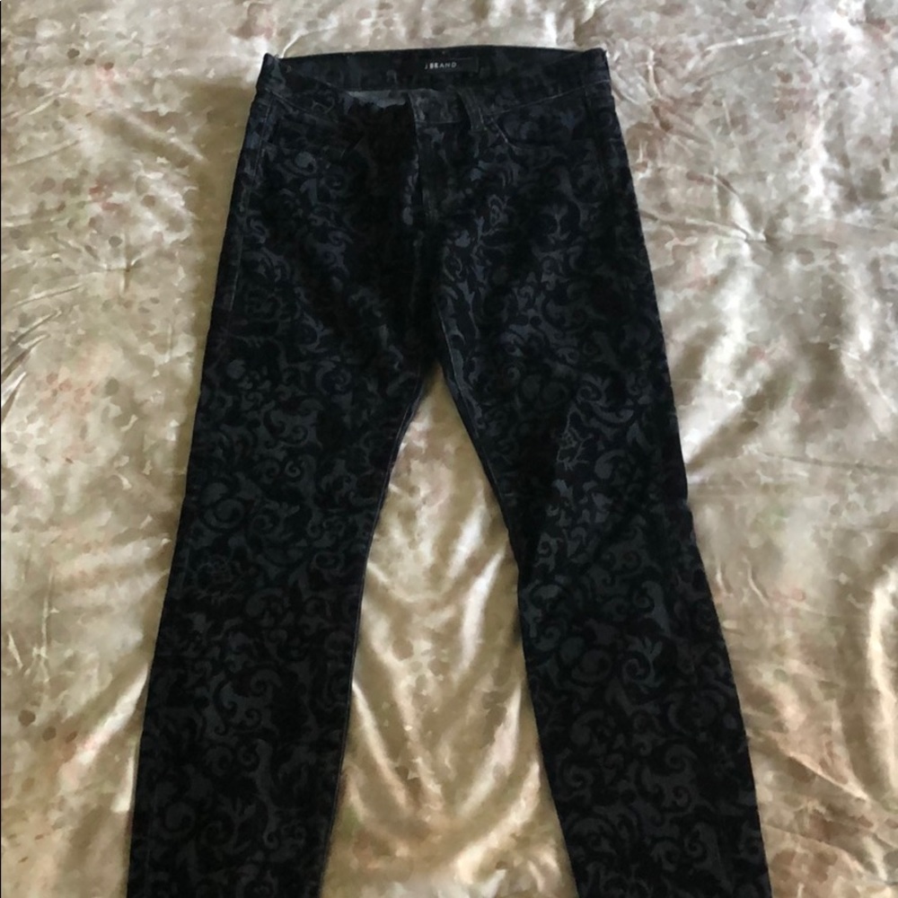 J Brand flocked skinny jeans, 25